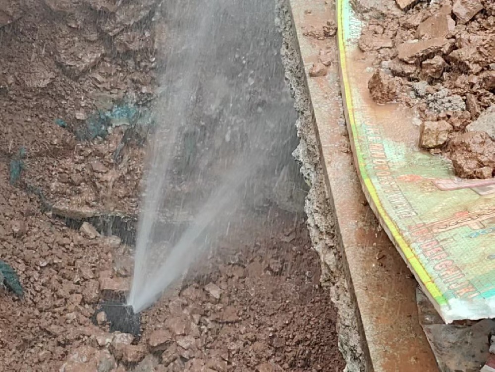 龙感湖管理区消防水管漏水检测定点开挖